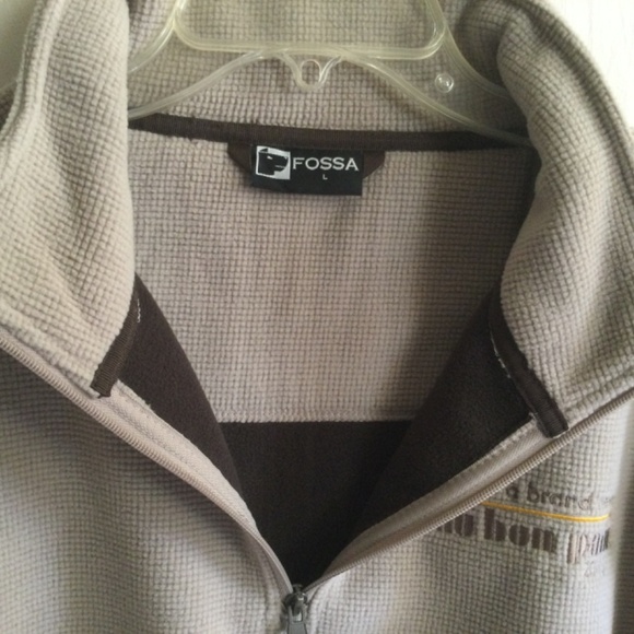 Fossa Waffle Fleece Quarter Zip Pullover Sweatshirt Au Bon Pain Mens L NWT COZY - Picture 6 of 13